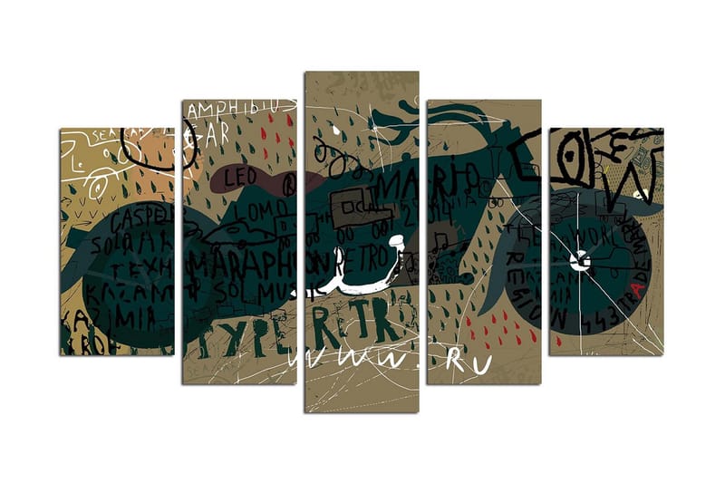 DEKORATIV MDF-målning 5 Delar - Inredning & dekor - Tavlor & konst - Canvastavla