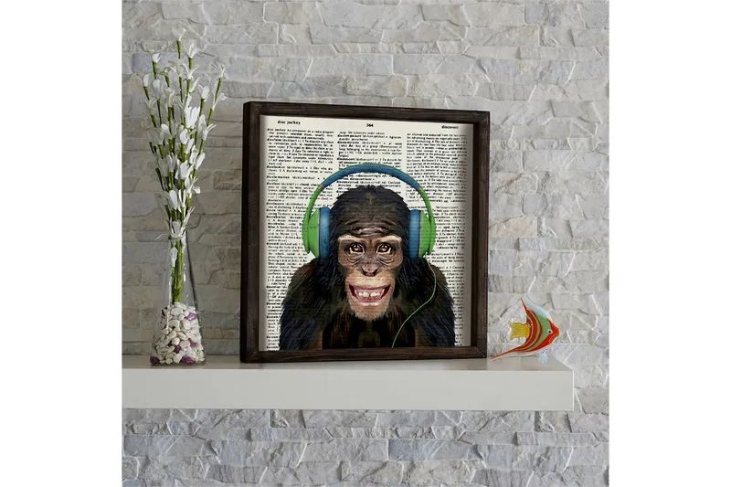 Dekorativ MDF-målning - Blå/Grön/Brun/Vit/Svart - Inredning & dekor - Tavlor & konst - Canvastavla