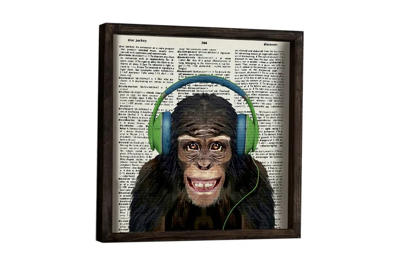 Dekorativ MDF-målning - Blå/Grön/Brun/Vit/Svart - Inredning & dekor - Tavlor & konst - Canvastavla