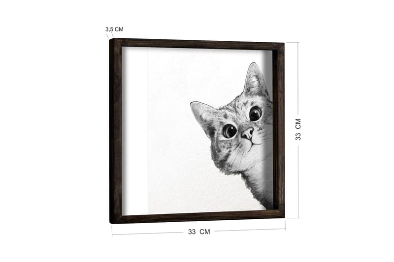 Dekorativ MDF-målning - Brun/Vit/Svart - Inredning & dekor - Tavlor & konst - Canvastavla