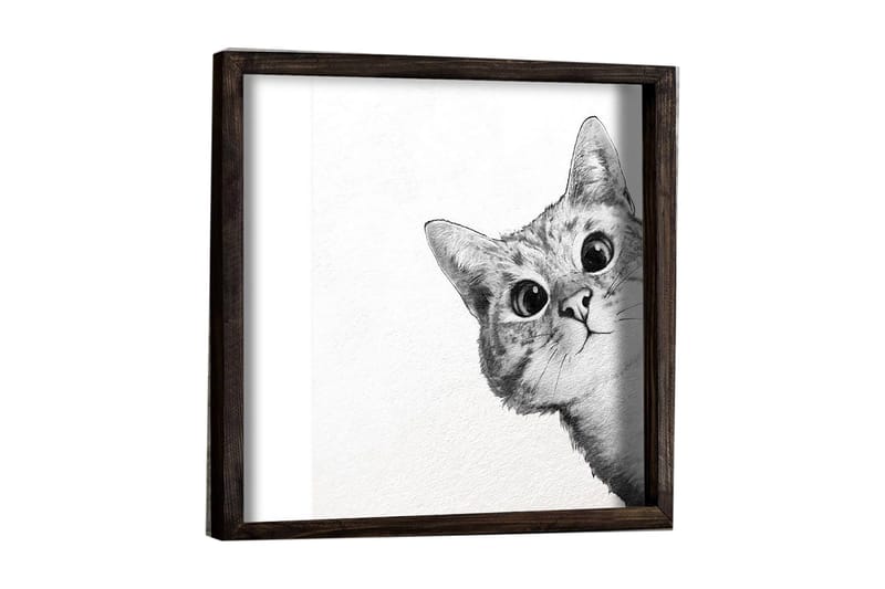 Dekorativ MDF-målning - Brun/Vit/Svart - Inredning & dekor - Tavlor & konst - Canvastavla