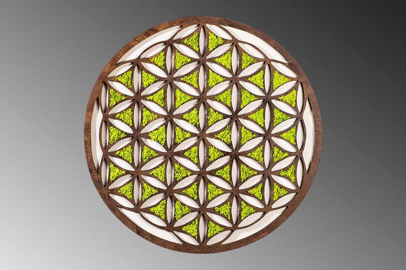 GEOMETRIC Canvastavla Grön/Brun/Vit - Inredning & dekor - Tavlor & konst - Canvastavla