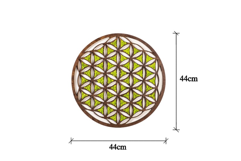 GEOMETRIC Canvastavla Grön/Brun/Vit - Inredning & dekor - Tavlor & konst - Canvastavla