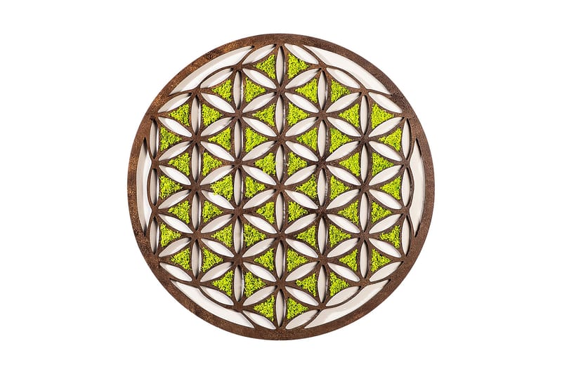 GEOMETRIC Canvastavla Grön/Brun/Vit - Inredning & dekor - Tavlor & konst - Canvastavla
