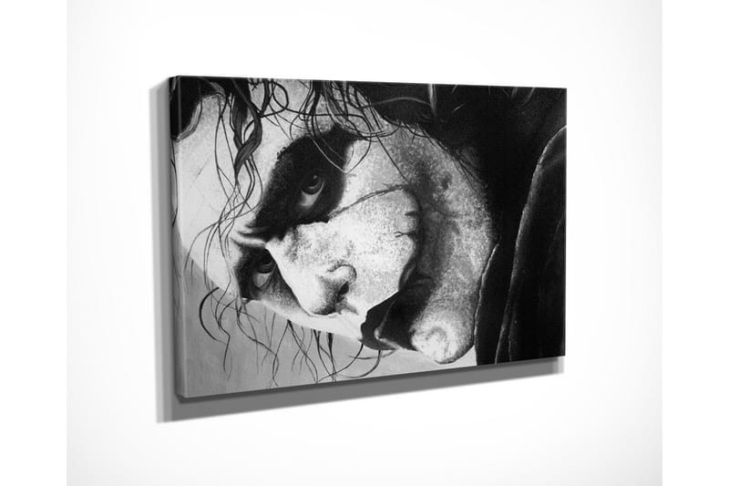 Liten Canvastavla 40x30 cm - Intensivt porträtt av en skrämmande karaktär med dramatiska uttryck - Svart / Vit / Grå - Inredning & dekor - Tavlor & konst - Canvastavla