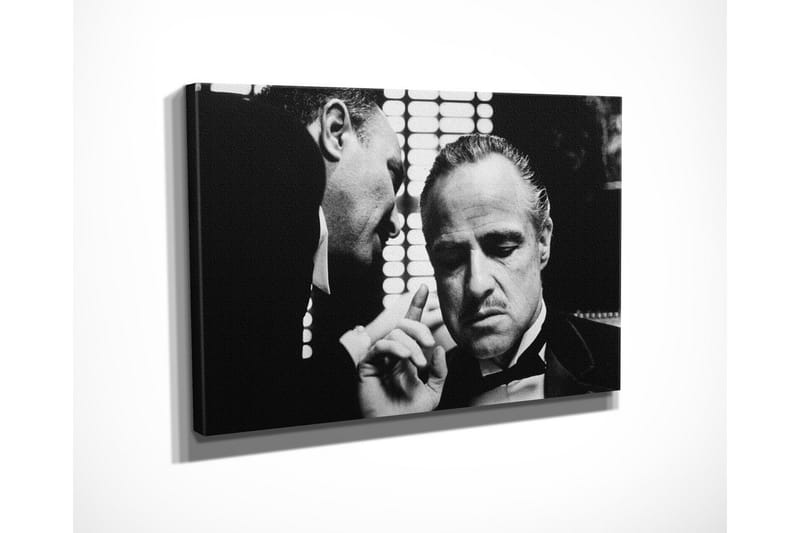 Liten Canvastavla 40x30 cm - Intimt samtal mellan två män i kostym - Svart / Vitt - Inredning & dekor - Tavlor & konst - Canvastavla