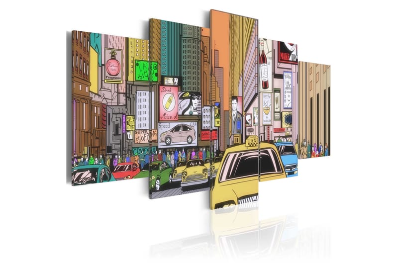 Tavla A Drawing Of A City 100x50, Artgeist sp. z o. o.