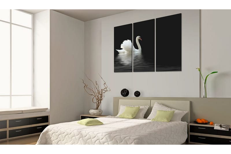 Tavla A lonely white swan 90x60 - Artgeist sp. z o. o. - Inredning & dekor - Tavlor & konst - Canvastavla