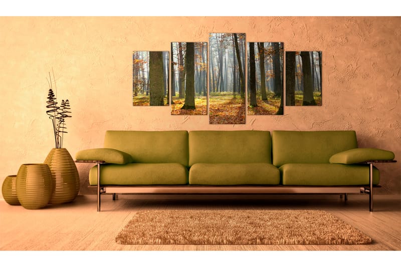 Tavla A Nice Forest Landscape 200X100 Flerfärgad - Artgeist sp. z o. o. - Inredning & dekor - Tavlor & konst - Canvastavla