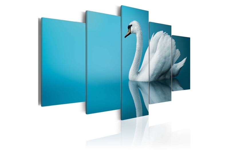 Tavla A Swan In Blue 100x50, Artgeist sp. z o. o.