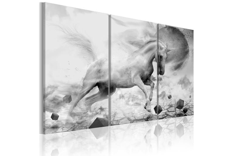 Tavla A Unicorn On The Edge Of The World 120X80 Vit - Artgeist sp. z o. o. - Inredning & dekor - Tavlor & konst - Canvastavla