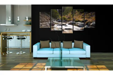 Tavla A Waterfall In The Middle Of Wild Nature 100x50 - Artgeist sp. z o. o. - Inredning & dekor - Tavlor & konst - Canvastavla
