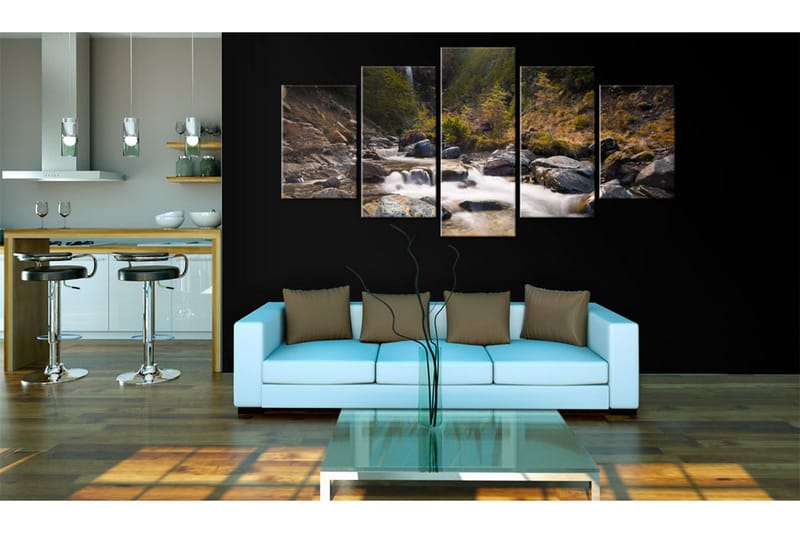 Tavla A Waterfall In The Middle Of Wild Nature 200x100 - Artgeist sp. z o. o. - Inredning & dekor - Tavlor & konst - Canvastavla