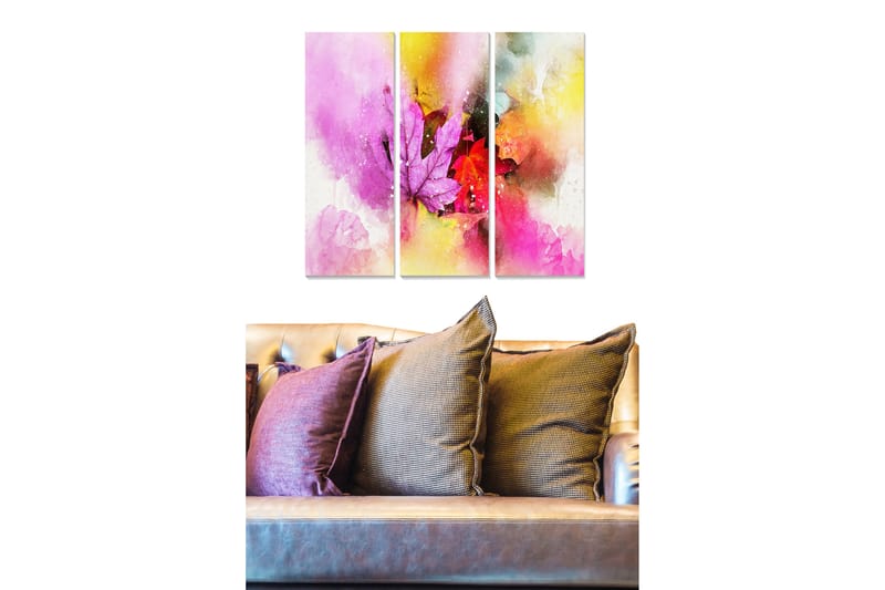 Tavla Abstract 3-Pack Flerfärgad 20X50 - 20x50 cm - Inredning & dekor - Tavlor & konst - Canvastavla
