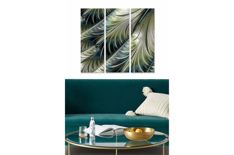 Tavla Abstract 3-Pack Flerfärgad 20X50 - 20x50 cm - Inredning & dekor - Tavlor & konst - Canvastavla