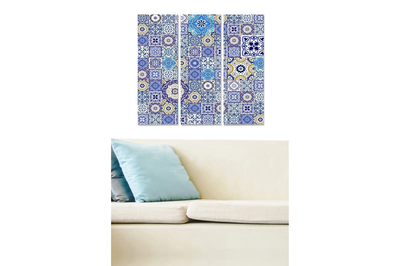 Tavla Abstract 3-Pack Flerfärgad 20X50 - 20x50 cm - Inredning & dekor - Tavlor & konst - Canvastavla