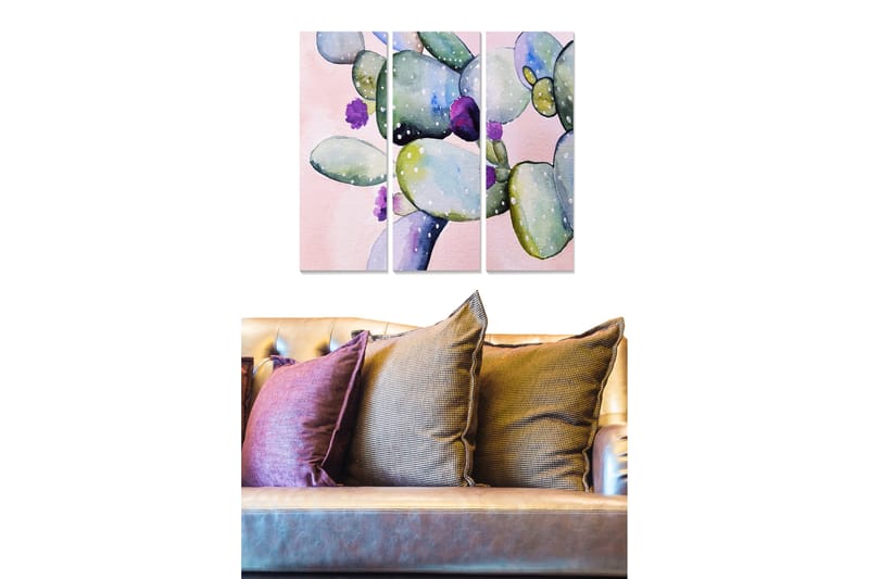 Tavla Abstract 3-Pack Flerfärgad 20X50 - 20x50 cm - Inredning & dekor - Tavlor & konst - Canvastavla