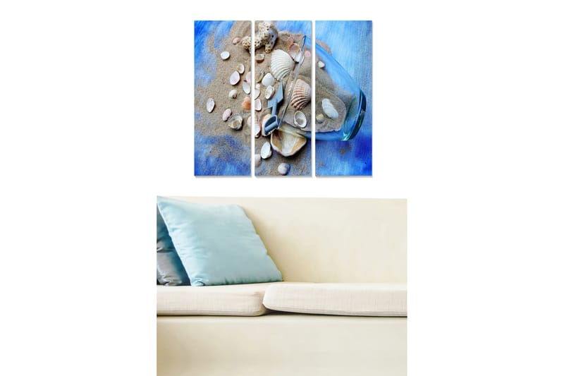 Tavla Abstract 3-Pack Flerfärgad 20X50 - 20x50 cm - Inredning & dekor - Tavlor & konst - Canvastavla
