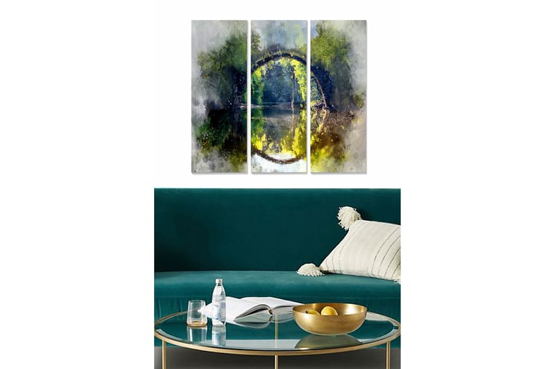 Tavla Abstract 3-Pack Flerfärgad 20X50 - 20x50 cm - Inredning & dekor - Tavlor & konst - Canvastavla