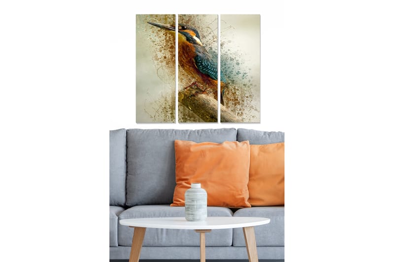Tavla Abstract 3-Pack Flerfärgad 20X50 - 20x50 cm - Inredning & dekor - Tavlor & konst - Canvastavla
