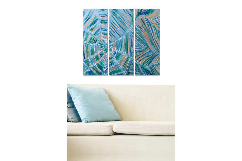 Tavla Abstract 3-Pack Flerfärgad 20X50 - 20x50 cm - Inredning & dekor - Tavlor & konst - Canvastavla