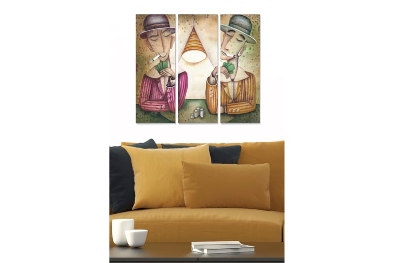 Tavla Abstract 3-Pack Flerfärgad 20X50 - 20x50 cm - Inredning & dekor - Tavlor & konst - Canvastavla