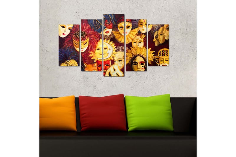 Tavla Abstract 5-Pack Flerfärgad 20X50 - 20x60 cm - Inredning & dekor - Tavlor & konst - Canvastavla