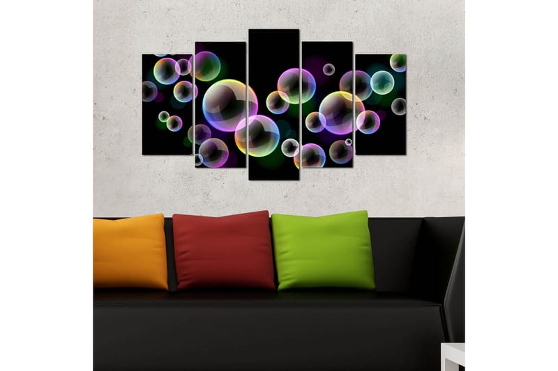 Tavla Abstract 5-pack Flerfärgad - 20x60 cm - Inredning & dekor - Tavlor & konst - Canvastavla