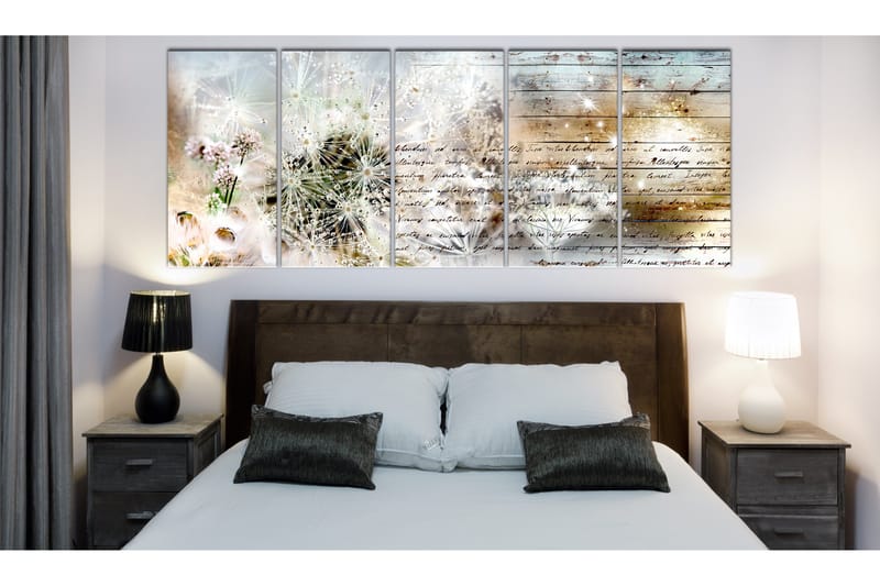 Tavla Abstract Dandelions 225x90 - Artgeist sp. z o. o. - Inredning & dekor - Tavlor & konst - Canvastavla