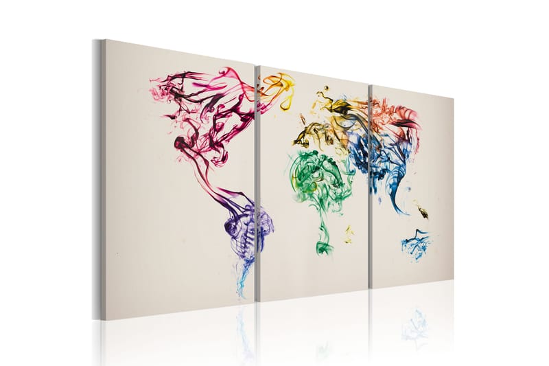 Tavla Abstrakt Världskarta 120X60 Flerfärgad|Vit - Artgeist sp. z o. o. - Inredning & dekor - Tavlor & konst - Canvastavla