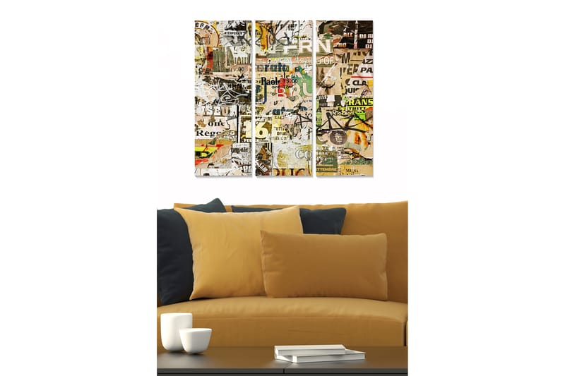 Tavla Advertisement 3-Pack Flerfärgad 20X50 - 20x50 cm - Inredning & dekor - Tavlor & konst - Canvastavla
