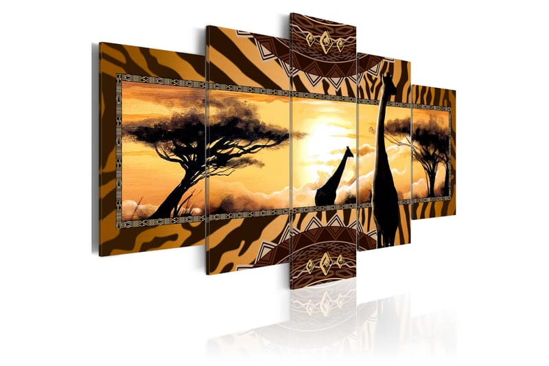 Tavla African Giraffes 100X50 Flerfärgad - Artgeist sp. z o. o. - Inredning & dekor - Tavlor & konst - Canvastavla