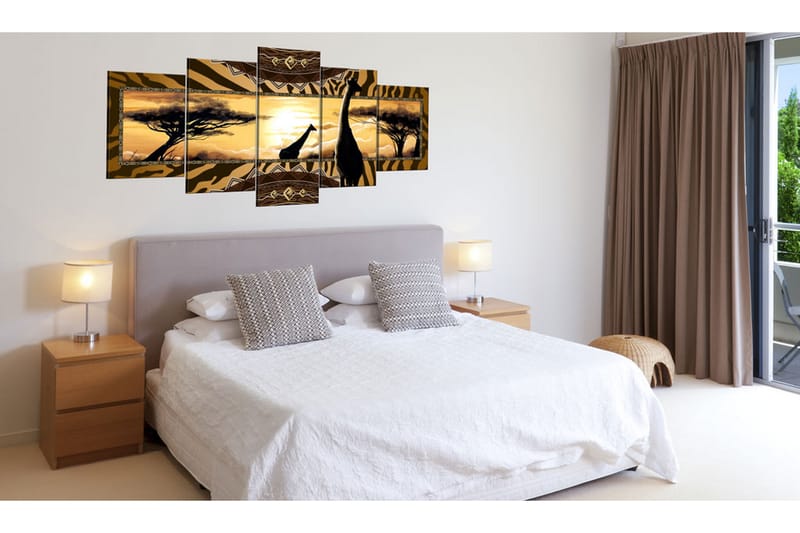Tavla African Giraffes 100X50 Flerfärgad - Artgeist sp. z o. o. - Inredning & dekor - Tavlor & konst - Canvastavla