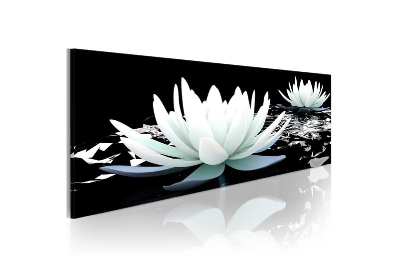 Tavla Alabaster Lilies 150X50 Vit|Svart - Artgeist sp. z o. o. - Inredning & dekor - Tavlor & konst - Canvastavla