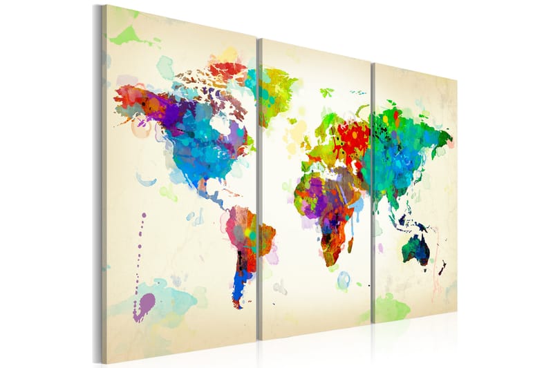 Tavla All Colors Of The World Triptych 60X40 Flerfärgad - Artgeist sp. z o. o. - Inredning & dekor - Tavlor & konst - Canvastavla