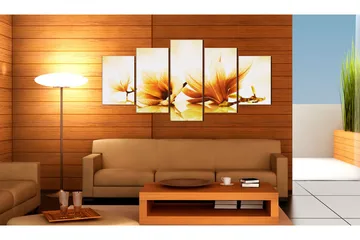 Tavla Amber Magnolias 200x100 - Artgeist sp. z o. o. - Inredning & dekor - Tavlor & konst - Canvastavla