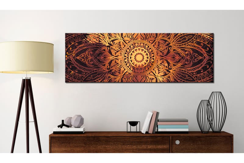 Tavla Amber Mandala 150X50 Orange|Flerfärgad - Artgeist sp. z o. o. - Inredning & dekor - Tavlor & konst - Canvastavla