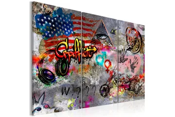 Tavla American Graffiti 120x80 - Artgeist sp. z o. o. - Inredning & dekor - Tavlor & konst - Canvastavla