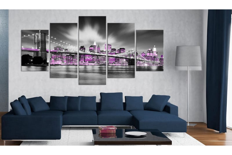 Tavla Amethystine New York 100X50 Vit - Artgeist sp. z o. o. - Inredning & dekor - Tavlor & konst - Canvastavla