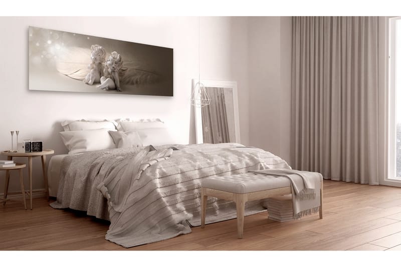 Tavla Angelic Sweetness 135X45 Grå|Beige|Vit - Artgeist sp. z o. o. - Inredning & dekor - Tavlor & konst - Canvastavla