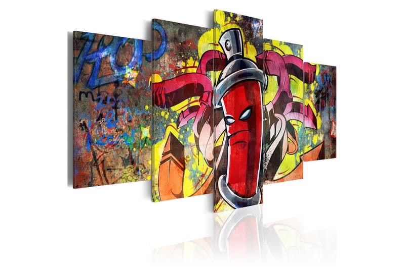 Tavla Angry Spray Can 200X100 Flerfärgad - Artgeist sp. z o. o. - Inredning & dekor - Tavlor & konst - Canvastavla