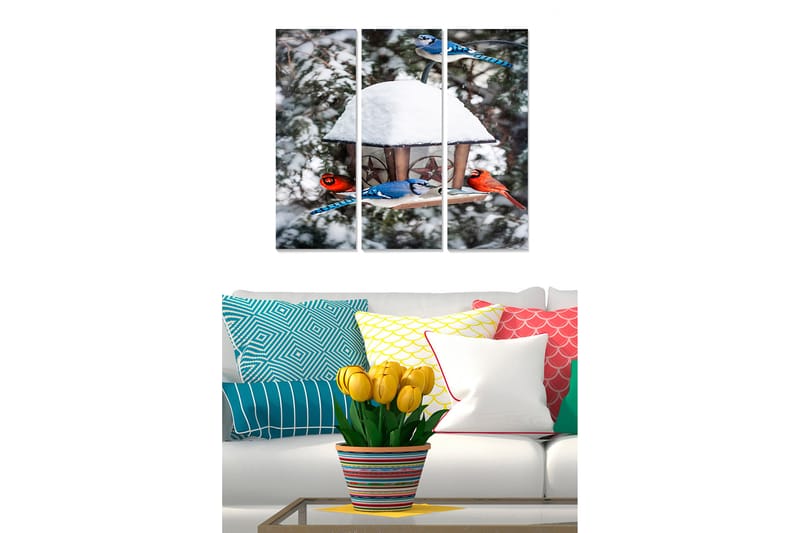 Tavla Animal 3-Pack Flerfärgad 20X50 - 20x50 cm - Inredning & dekor - Tavlor & konst - Canvastavla