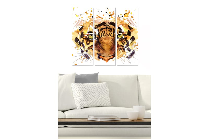 Tavla Animal 3-Pack Flerfärgad 20X50 - 20x50 cm - Inredning & dekor - Tavlor & konst - Canvastavla