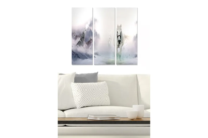 Tavla Animal 3-pack Flerfärgad, 20x50 cm