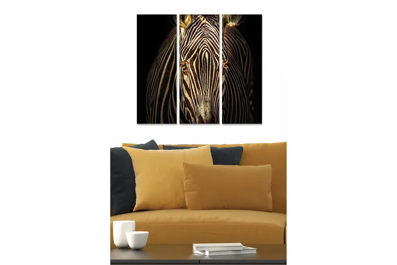 Tavla Animal 3-pack Flerfärgad, 20x50 cm