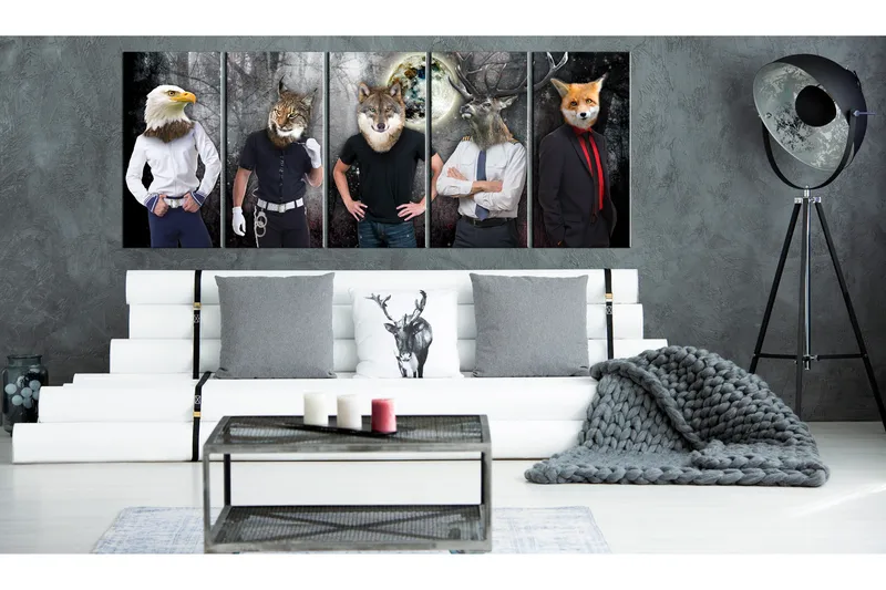 Tavla Animal Faces 200x80, Artgeist sp. z o. o.