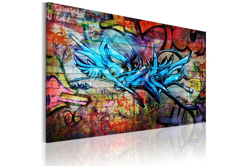 Artgeist sp. z o. o. Tavla Anonymous Graffiti 90X60 Flerfärgad