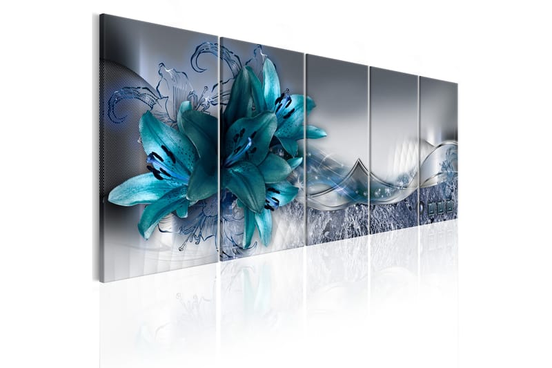 Tavla Arctic Lilies 225X90 Blå|Vit - Artgeist sp. z o. o. - Inredning & dekor - Tavlor & konst - Canvastavla