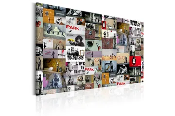 Tavla Art of Collage: Banksy 90x60 - Artgeist sp. z o. o. - Inredning & dekor - Tavlor & konst - Canvastavla