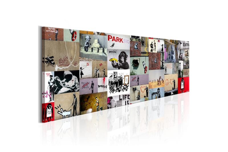 TAVLA Art of Collage: Banksy II 120x40 - Inredning & dekor - Furniturebox